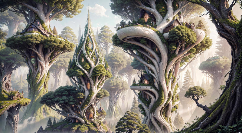 10077-1173632120-intricate high detailed elven tree houses in style zahahadid, (giant trees forest), ivy, magic light, giant roots, artstation, 8.jpg